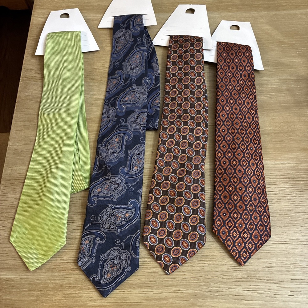 Daniel Cremieux Silk Men's Neck Ties- Lot Of 4 - 1 Limited Edition Dry Cleaned